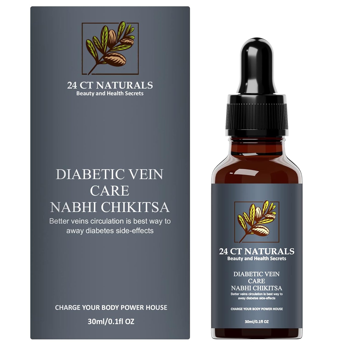Nabhi Chikitsa Diabetics Vein Care Belly Button Oil - 30 ML