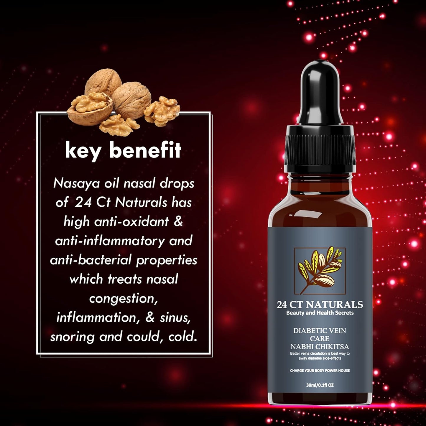 Nabhi Chikitsa Diabetics Vein Care Belly Button Oil - 30 ML