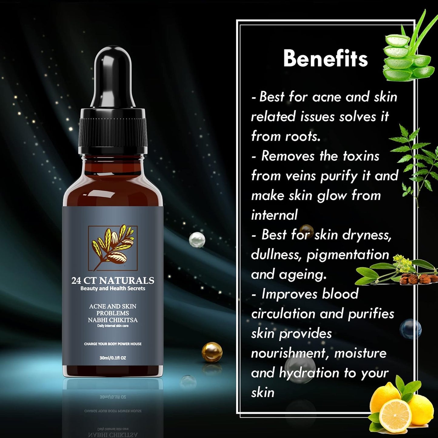 Nabhi chikitsa Belly Button Oil For Acne and Skin Problems - 30 ML