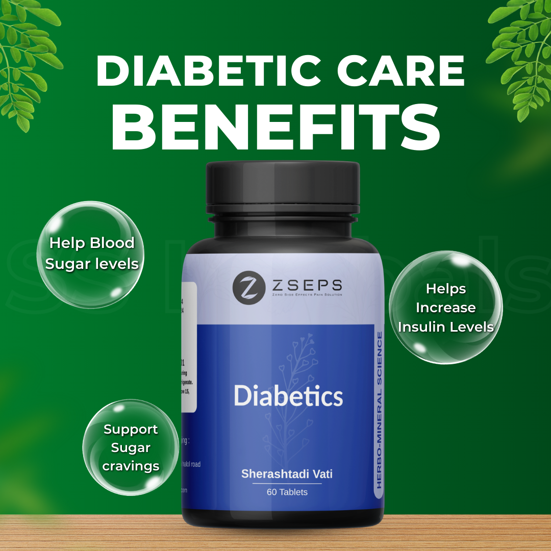 ZSEPS Diabetic Care | Controls Blood Sugar | 100% Natural | 60 Capsule