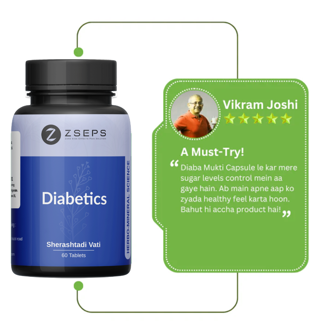 ZSEPS Diabetic Care | Controls Blood Sugar | 100% Natural | 60 Capsule