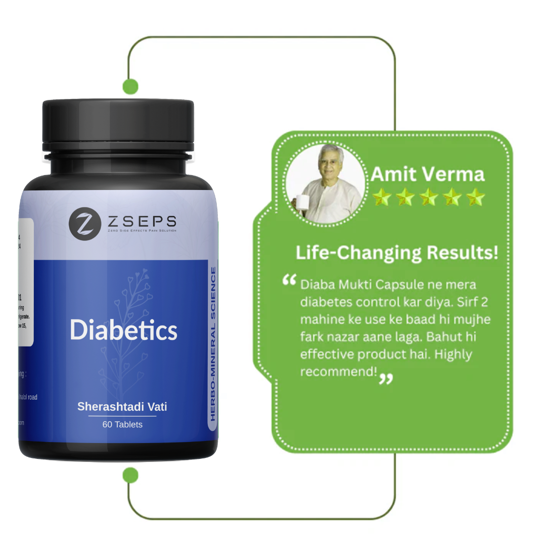 ZSEPS Diabetic Care | Controls Blood Sugar | 100% Natural | 60 Capsule