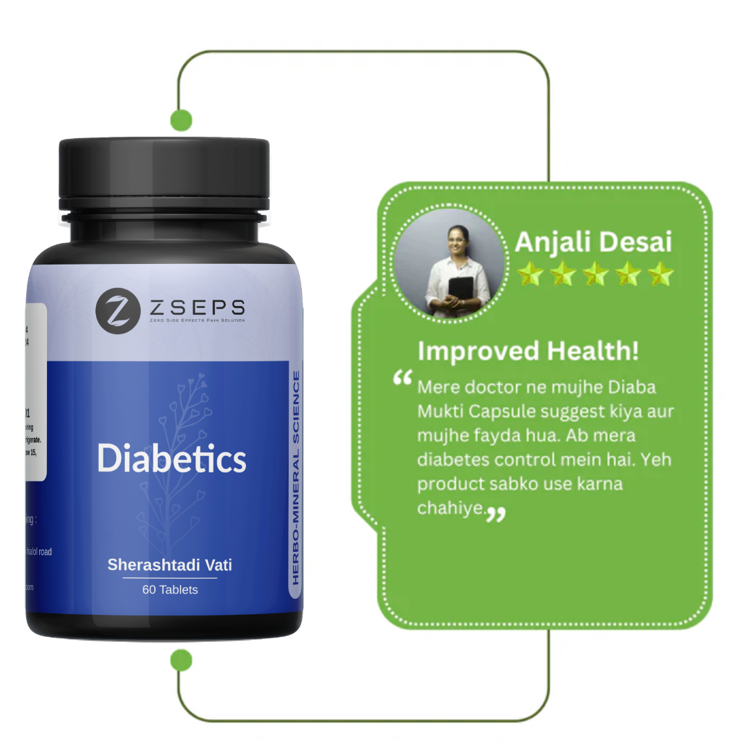 ZSEPS Diabetic Care | Controls Blood Sugar | 100% Natural | 60 Capsule