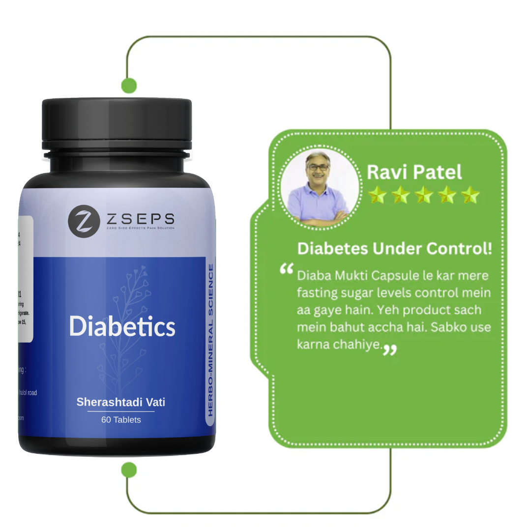 ZSEPS Diabetic Care | Controls Blood Sugar | 100% Natural | 60 Capsule
